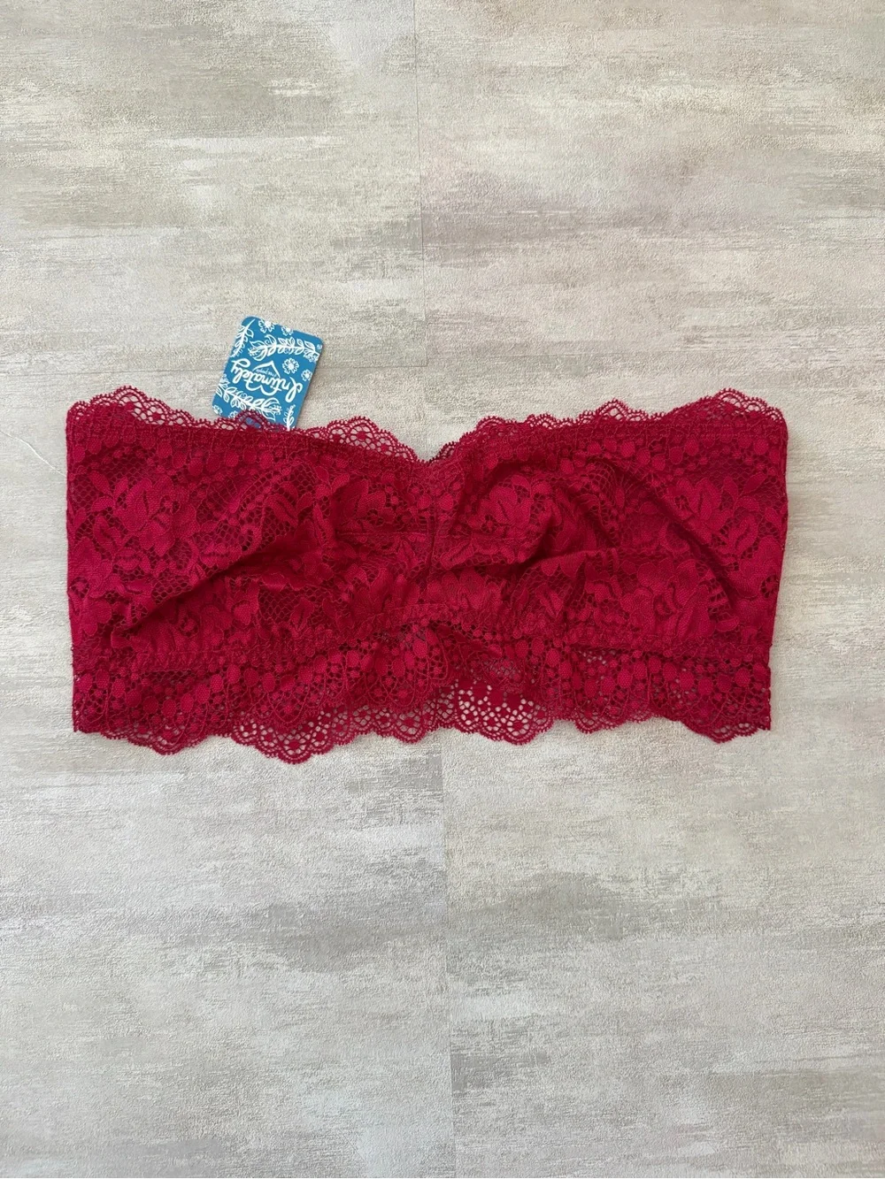 NWT | Intimately x Free People | Lacey Looks Bandeau Bralette Burgundy - Size M